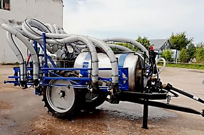 Опрыскиватель вентиляторный садовый ОВС-2000 Н (емкость из нержавеющей стали) вентиляторная группа Fieni, насос Bertolini, Италия) - купить на трактор МТЗ