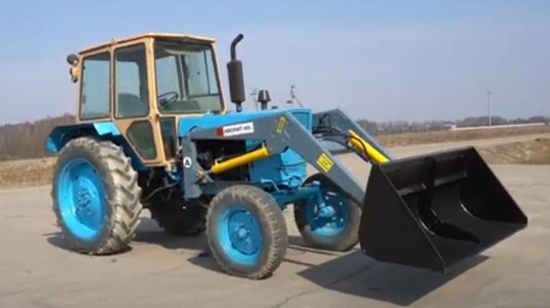 Погрузчик (КУН) ПКУ-0,8 на трактор ЮМЗ (6 серии) с ковшом фронтальный V=0,65м³ L=2000мм 