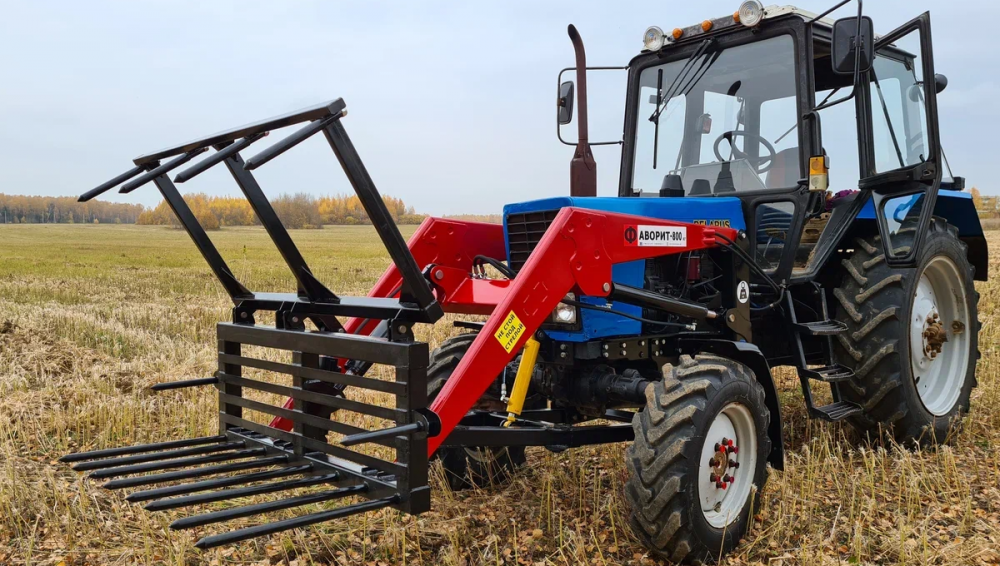 Погрузчик (КУН) ПКУ-0,8 на трактор МТЗ-50/ МТЗ-80/82 с ковшом фронтальный V=0,65м³ L=2000мм 