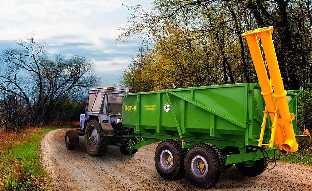 Приспособление навесное шнековое ПНШ – 1  для полуприцепов ПСТ-9 / ПСТ-12