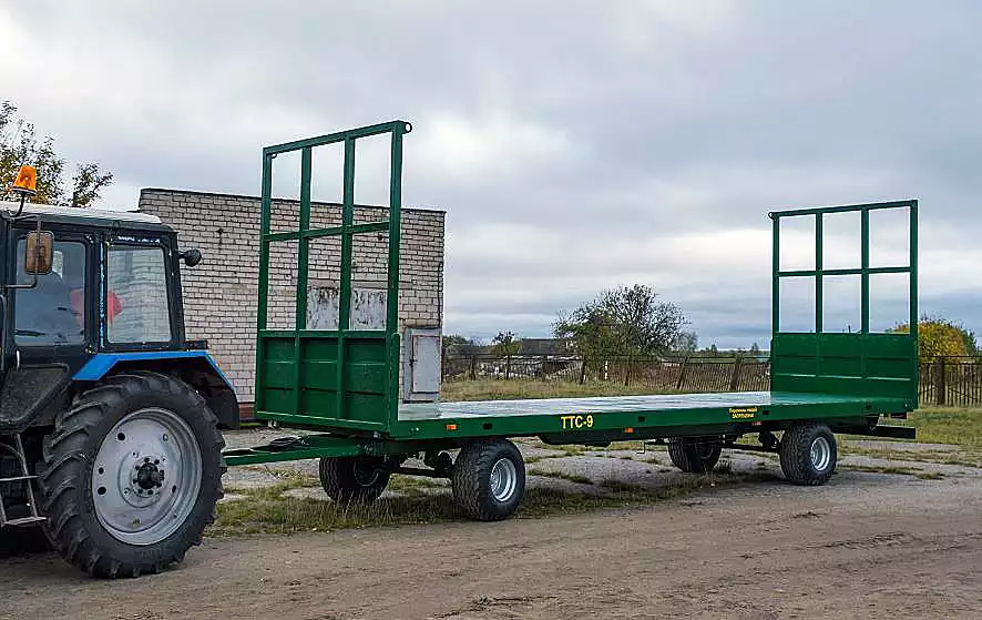 Тележка транспортная сельскохозяйственная (прицеп-рулоновоз) ТТС-9 двухосный