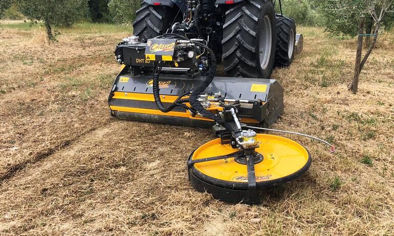 Мульчер-измельчитель веток и травы ORIZZONTI опционально с межкустовой косилкой