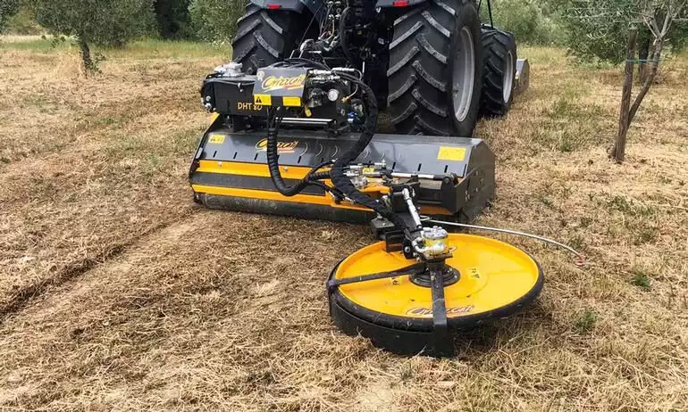 Мульчер-измельчитель веток и травы ORIZZONTI опционально с межкустовой косилкой