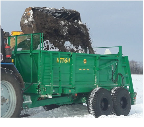 Машина для внесения твердых органических удобрений МТТ-9-1